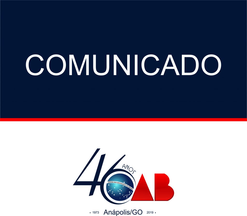 OAB Anápolis nomeará DATIVOS para atuarem no 1º JECRIM