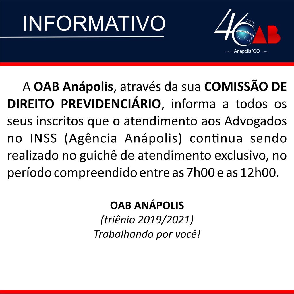Atendimento aos Advogados no INSS continua com guichê exclusivo