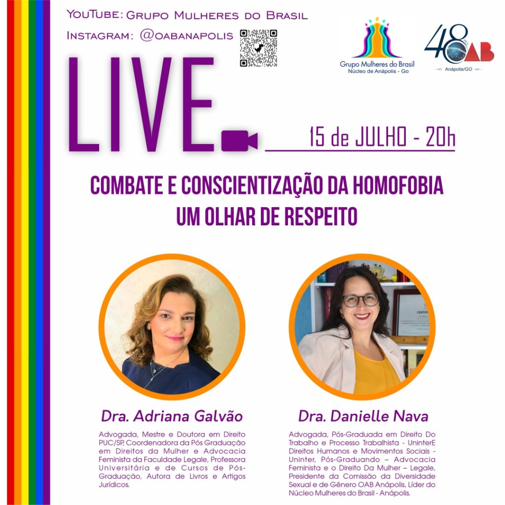 Live – Combate e Conscientização da Homofobia. Um olhar de respeito.