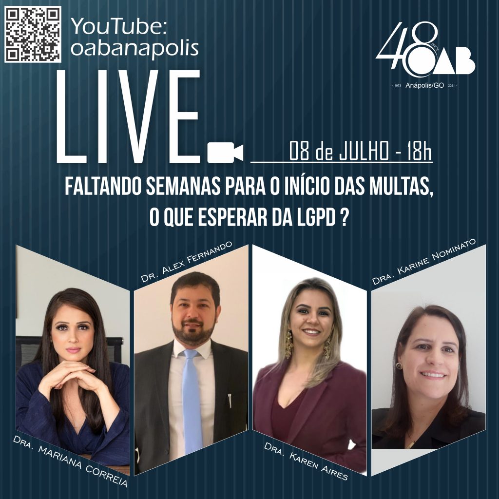 Live – Faltando semanas para o início das multas,  o que esperar da LGPD?