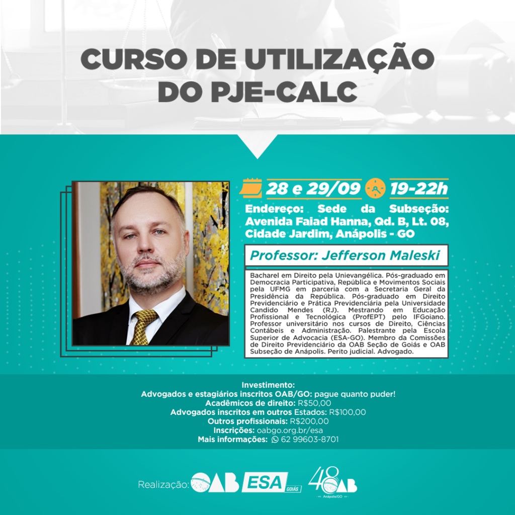 Curso de utilização do PJE-Calc