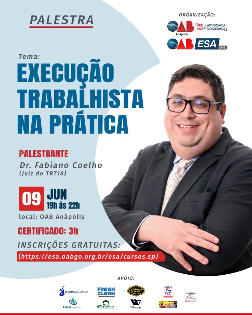 Palestra – Execução Trabalhista na Prática (09/06)
