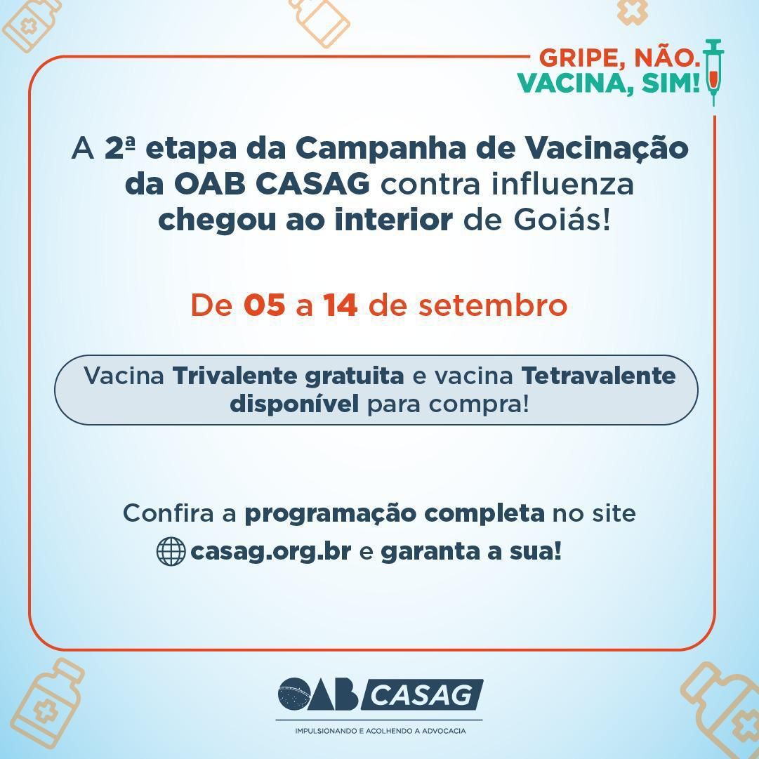 2ª etapa da Campanha de Vacinação da OAB CASAG