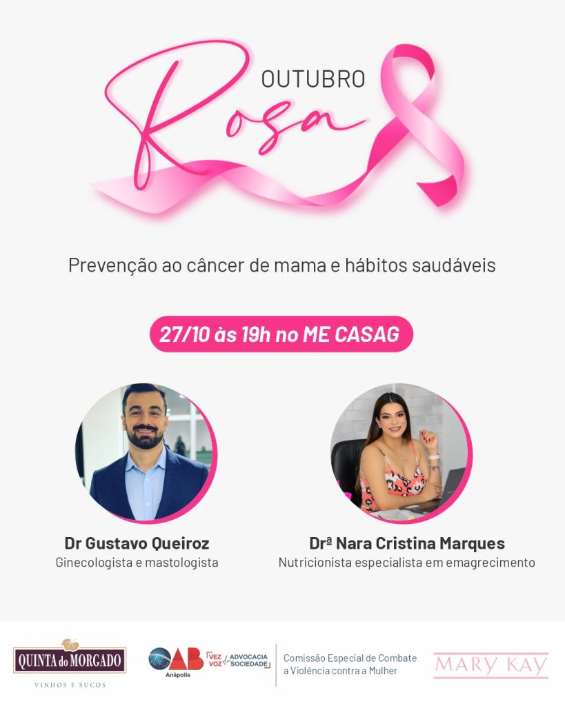 Outubro Rosa – prevenção ao câncer de mama e hábitos saudáveis