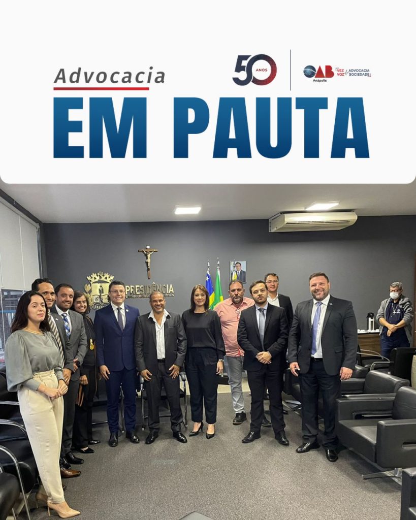 OAB Anápolis realiza visita institucional ao presidente da Câmara Municipal de Anápolis
