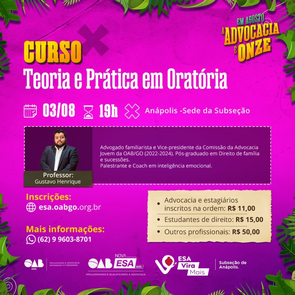 Curso de Teoria e Prática em Oratória