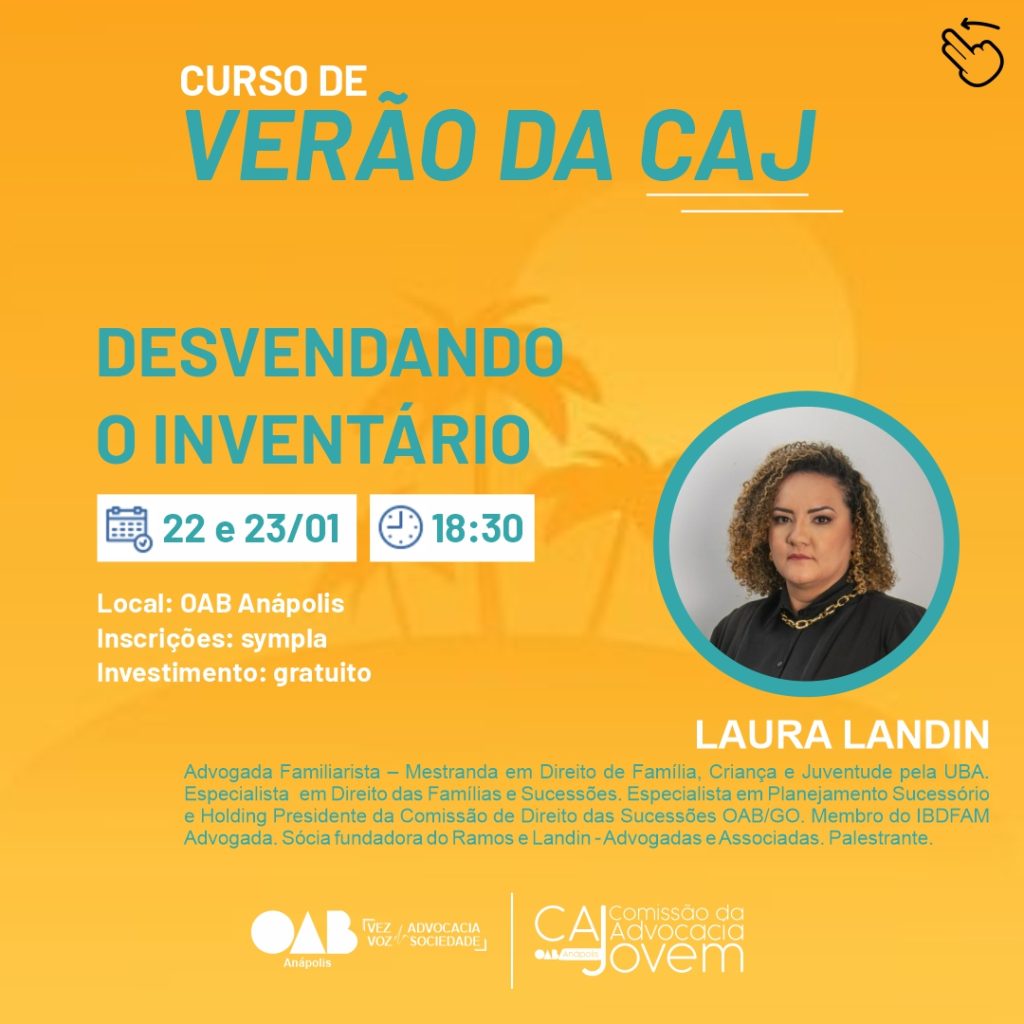 Curso de Verão da CAJ – DESVENDANDO O INVENTÁRIO