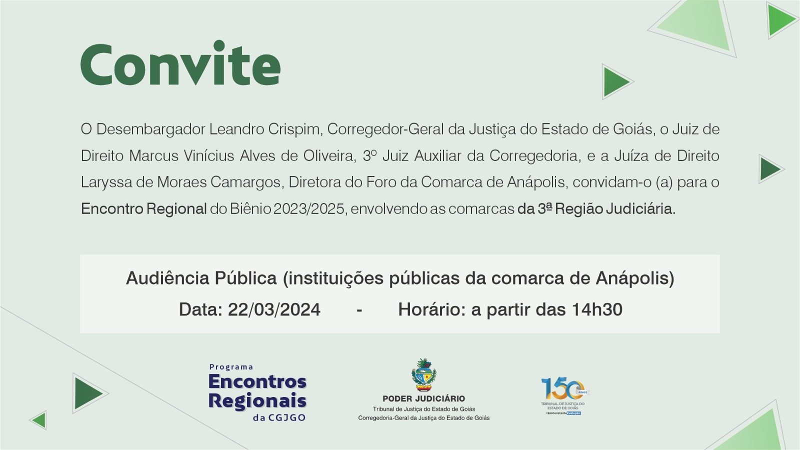 Corregedoria do TJGO promove Audiência Pública em Anápolis