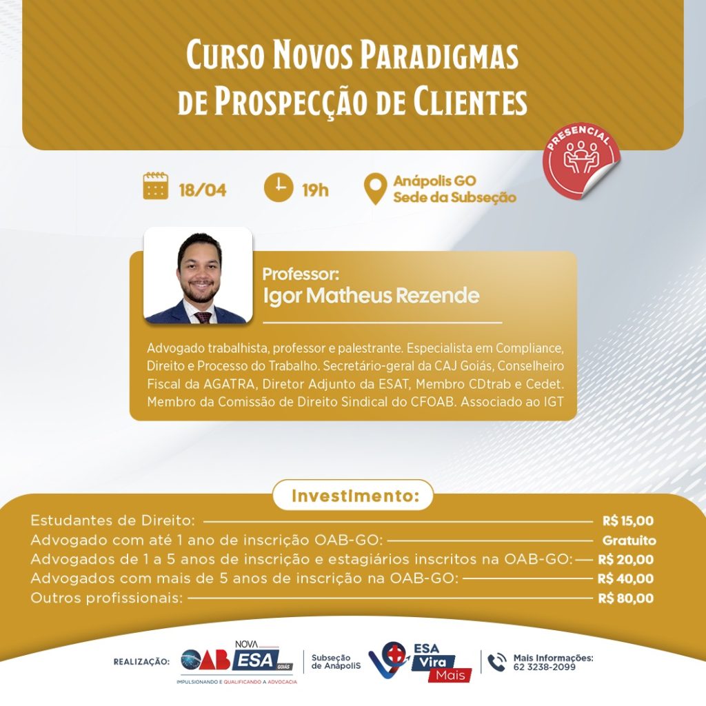 Curso novos Paradigmas de Prospecção de Clientes