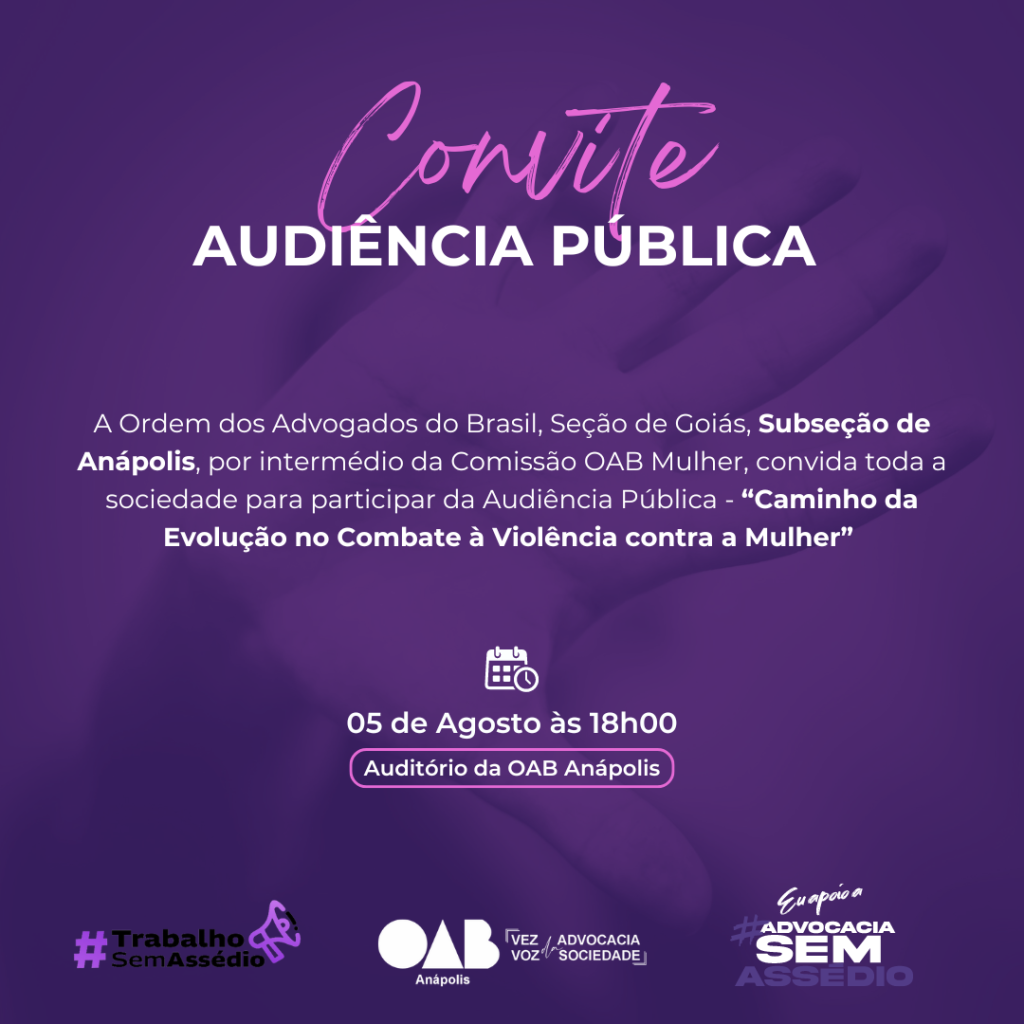 Audiência Pública – “Caminho da evolução no combate à violência contra a mulher”