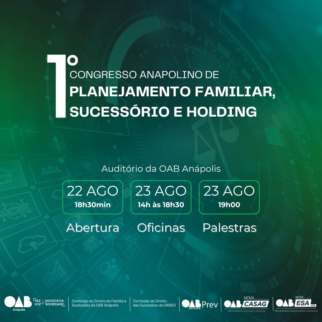 1º Congresso Anapolino de Planejamento Familiar, Sucessório e Holding