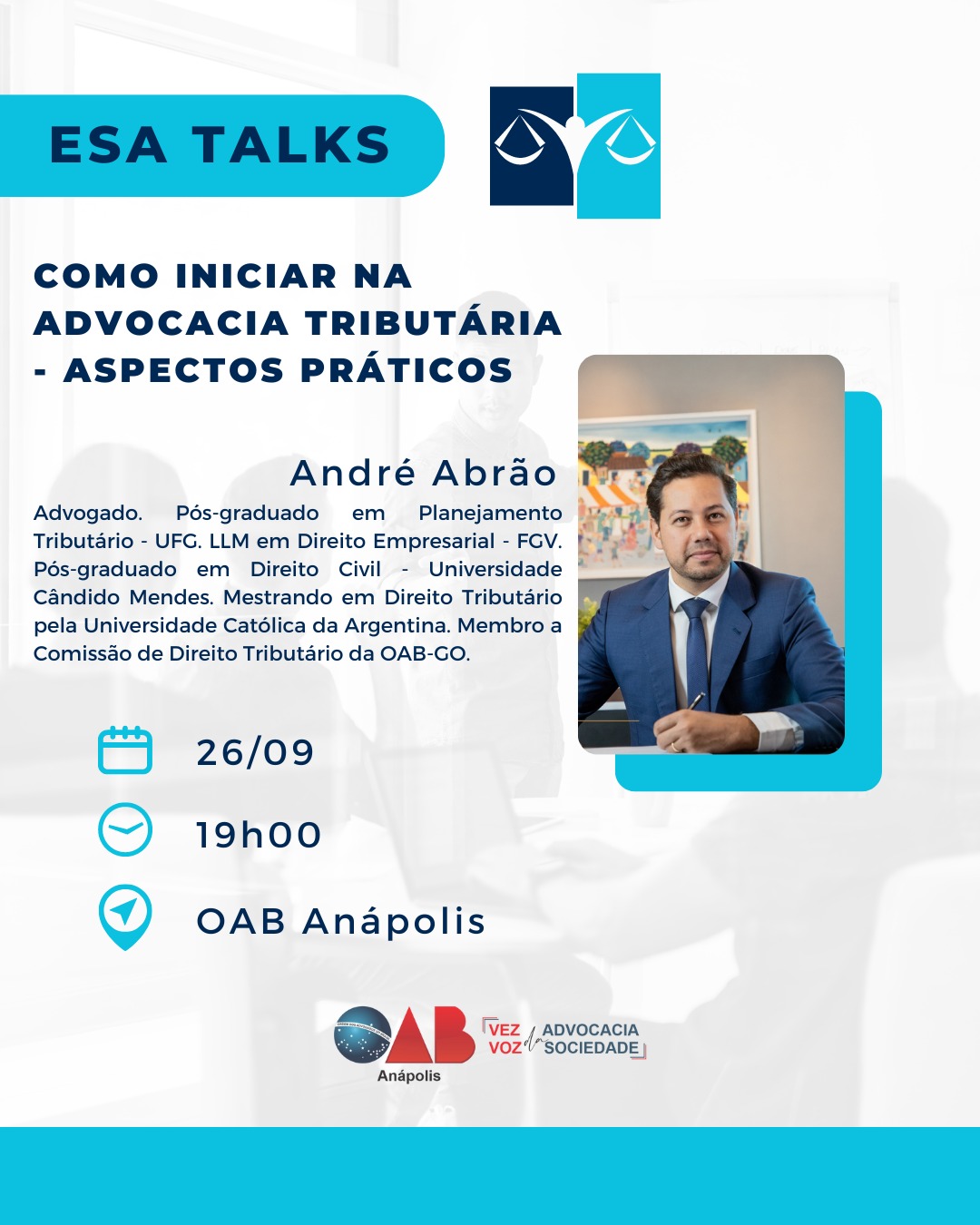 ESA TALKS: Como iniciar na advocacia tributária – Aspectos práticos