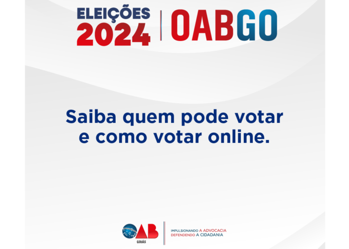 Eleições OAB-GO 2024: saiba quem pode votar e como votar online