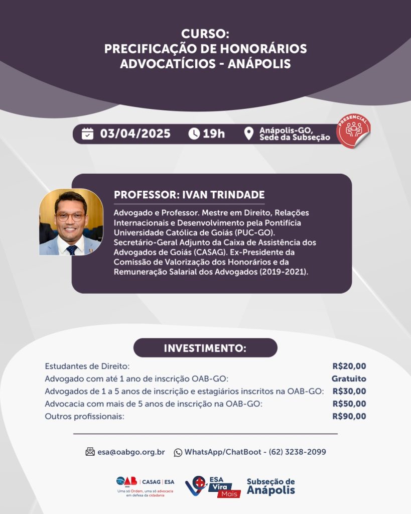 Curso: Precificação de Honorários Advocatícios