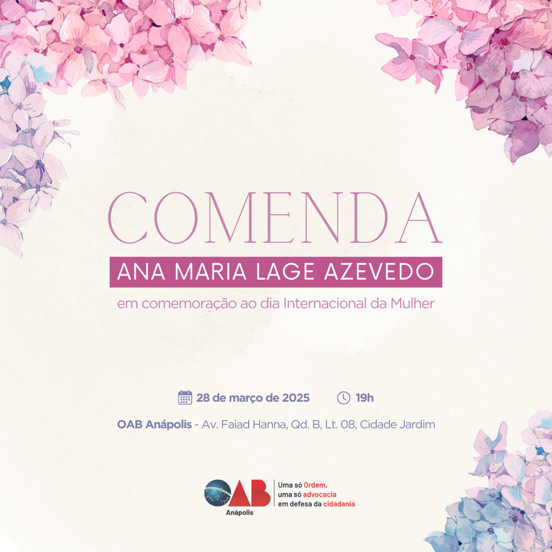 Vem aí a Comenda Ana Maria Lage Azevedo! 🌸✨