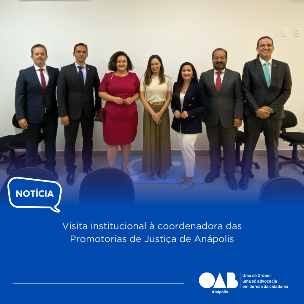 VISITA INSTITUCIONAL À COORDENADORIA DAS PROMOTORIAS DE JUSTIÇA DE ANÁPOLIS