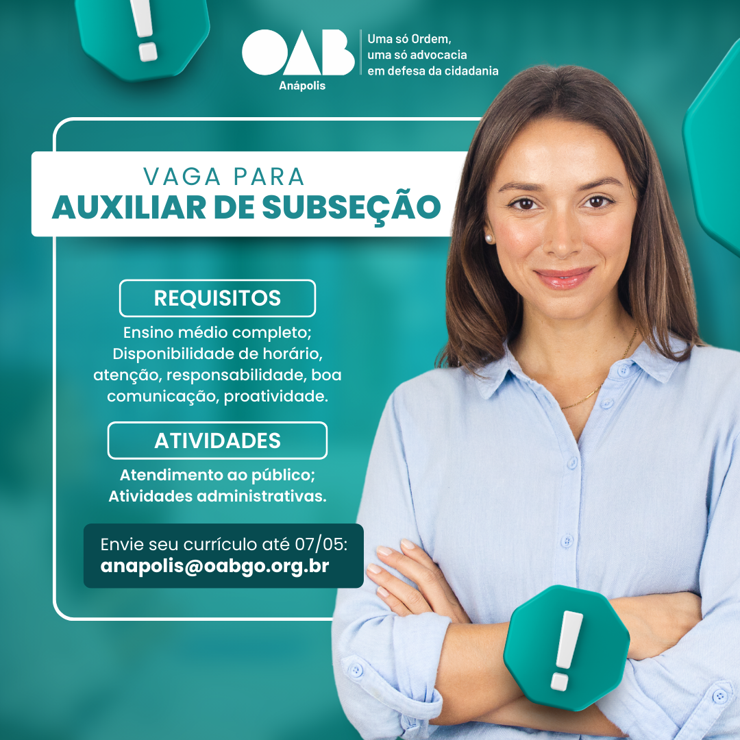 Estamos com vaga aberta!