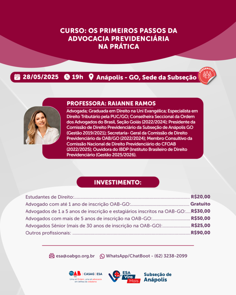 Curso: Os Primeiros Passos da Advocacia Previdenciária na Prática