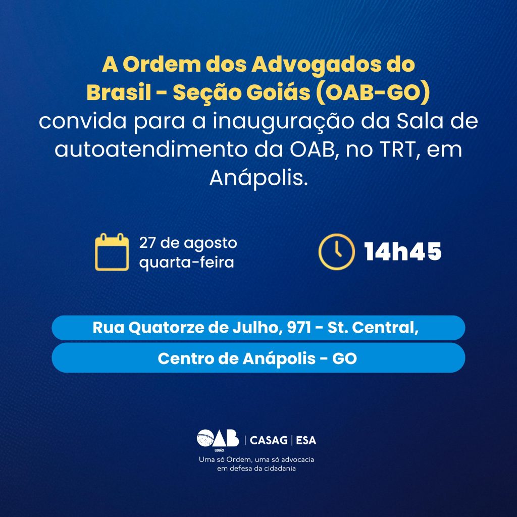 Inauguração da Sala de Autoatendimento da OAB, no TRT de Anápolis