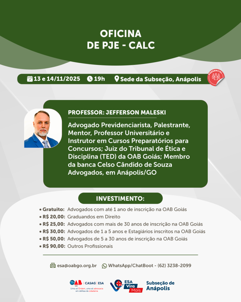 OFICINA DE PJE – CALC