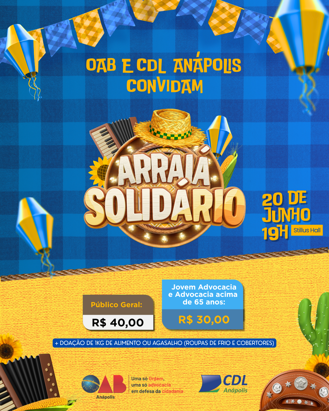 O maior Arraiá Solidário de Anápolis está chegando!